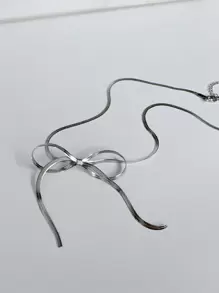 1 chiếc vòng cổ nhung sang trọng đính nơ và ngọc trai giả cho bé gái tuổi teen, phong cách Nhật Bản-Hàn Quốc, đeo hàng ngày đơn giản, ngày lễ tình nhân, mẹ, mẹ, ngày của mẹ, quà tặng - Bạc - Xem 7