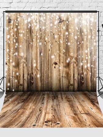 1 Pieza Tela De Fondo Impresa De Madera, Tapiz De Pared De Material De Fibra De Poliéster Y Dacron Para Decoración De Sala De Estar, Accesorio De Decoración De Fondo Para Fotografía, Adecuada Para Cumpleaños, Baby Shower, Revelación De Género, Boda, Decoración De Fiesta De Retrato Personal