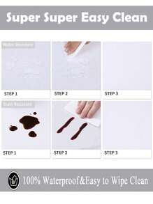 1片透明pvc厚圓桌布,防水防油矩形/正方形桌布,可剪裁以適應家庭餐桌/咖啡桌 - 透明 - 查看 5