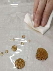 1片透明pvc厚圓桌布,防水防油矩形/正方形桌布,可剪裁以適應家庭餐桌/咖啡桌 - 透明 - 查看 7