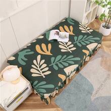 1入組印花裙式沙發床套,無扶手折疊沙發套,可用於客廳家居裝飾 - 彩色 - 查看 8