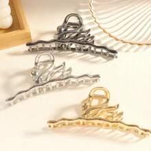 1pc Swan Shaped Large Hair Claw For Women, Suitable For Daily Use, Personalized, Fashionable - Multicolor - View 1
