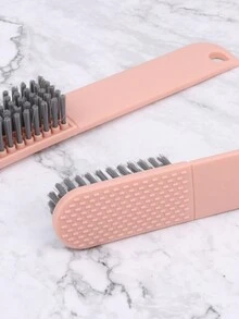 1pc Soft Bristle Shoe Brush, Suitable For Home Use, Washable And Will Not Damage Shoes - Pink - View 7