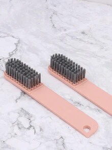 1pc Soft Bristle Shoe Brush, Suitable For Home Use, Washable And Will Not Damage Shoes - Pink - View 5