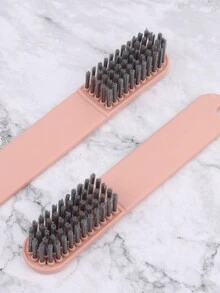 1pc Soft Bristle Shoe Brush, Suitable For Home Use, Washable And Will Not Damage Shoes - Pink - View 6