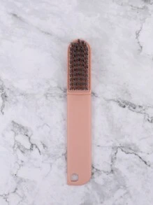 1pc Soft Bristle Shoe Brush, Suitable For Home Use, Washable And Will Not Damage Shoes - Pink - View 9