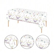 1pc Butterfly Waterproof Tablecloth Spring Butterfly Theme Party Decoration  Birthday Party Table Decorations - Multicolor - View 5