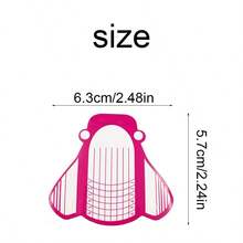 10Pcs Pink Fly Paper Tray Nail Forms Tips Acrylic Gel Extension Sticker Professional Nail Polish Curl Formes Nail Art Guide Form Rose - Pink - View 4