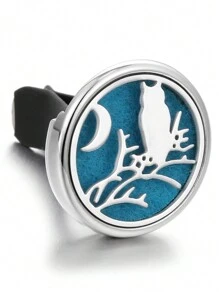 新款香水擴散器汽車出風口鬆緊夾愛心羽毛香氛芳香療法精油擴散器汽車夾式空氣清新劑汽車配件內飾 - 淺藍色 - 查看 7