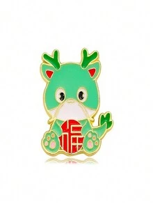 1個可愛的十二生肖主題漫畫合金龍形胸針,理想的時尚配件,適用於西裝、毛衣、包包等,適合日常佩戴 - 多色 - 查看 13