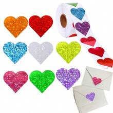 500 Piezas De 1 Pulgada De Enamorados Pegatinas De San Valentín, Sellos, Etiquetas Decorativas De Regalo - Multicolor - Ver 1