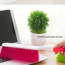 1入組家用清潔刷,糖果色加厚塑料柔軟刷,適用於床、沙發、床單、地毯、衣服、毛毯、手推掃帚 - 玫紅色 - 查看 4