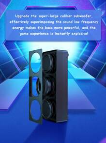 Mini Compact Desktop Subwoofer Stereo Wired Speakers Support USB, AUX, 3.5MM Audio Cable Access To Computers/Mobile Phones/TVS Can Be Universal - Black - View 4