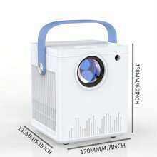 1 PC WiFi Mini Portable Projector, 1080P Home Cinema Video Projector, Compatible With HDMI-Compatible OUT/USB/AV/TF/SMART PHONES, Indoor And Outdoor Use - 01-white - View 7