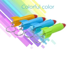 4 Piezas Llavero En Forma De Cohete Con Linterna Led, Diseño Creativo Modelo, Color Al Azar - Multicolor - Ver 7