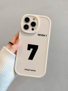 UNIEKE "7" cijfer telefoonhoesje, geluksgetal telefoonhoesje compatibel met iPhone, Galaxy, iPhone 11, 15 Pro Max, 13, S24, iPhone 16, 16 Pro Max, 16 Pro, 16 Plus