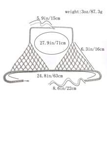 Gợi cảm & Sang trọng Bộ Bikini Với Dây chuyền cơ thể , Pha lê Không vòng thép , Quần lót Thong , Lưới Che phủ Đầm , Hoàn hảo Cho bữa tiệc Đối với phụ nữ - Bạc - Xem 2