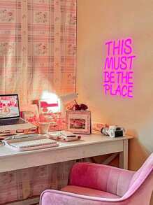 This Must Be The Place霓虹燈帶掛勾、鏈條、可調光開關、牆掛式,適用於酒吧、夜店、商店裝飾 - 玫紅色 - 查看 2