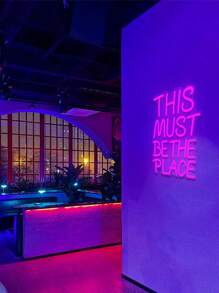 This Must Be The Place霓虹燈帶掛勾、鏈條、可調光開關、牆掛式,適用於酒吧、夜店、商店裝飾 - 玫紅色 - 查看 4