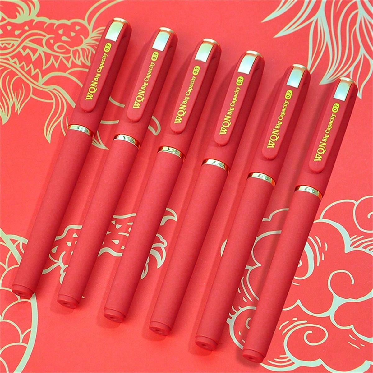 [WQN] Unique Gel Pen: 0.7mm Nib, Hard Calligraphy Pen, Black, Red ...
