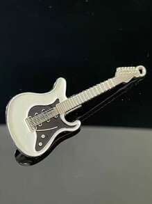 1 件時尚簡約龐克嘻哈風格吉他形狀髮夾適合 2000 年代女孩 - 白色 - 查看 13