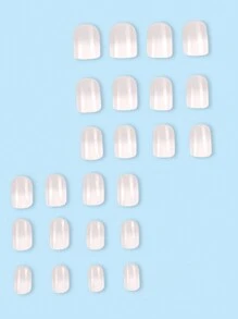 Trở nên quyến rũ với 24 chiếc Bộ móng tay giả hình bầu dục ngắn Ombre Full Cover Ấn vào móng tay Đồ dùng làm móng - Nhiều màu - Xem 2