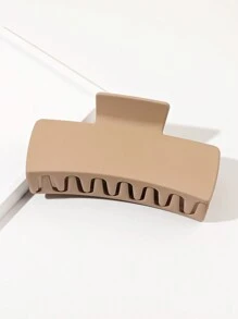 1pc Large Matte Solid Square Hair Claw In Warm Colors For Autumn & Winter, 4 Color Options, Smooth Surface, Suitable For Home Diy Accessories, Best Gift For Friends, Fashionable, Elegant Women's Hair Accessory - Multicolor - View 6