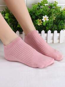 6pairs/Pack Women's Random Color Simple Striped Design Comfortable Breathable Ankle Socks - Multicolor - View 7