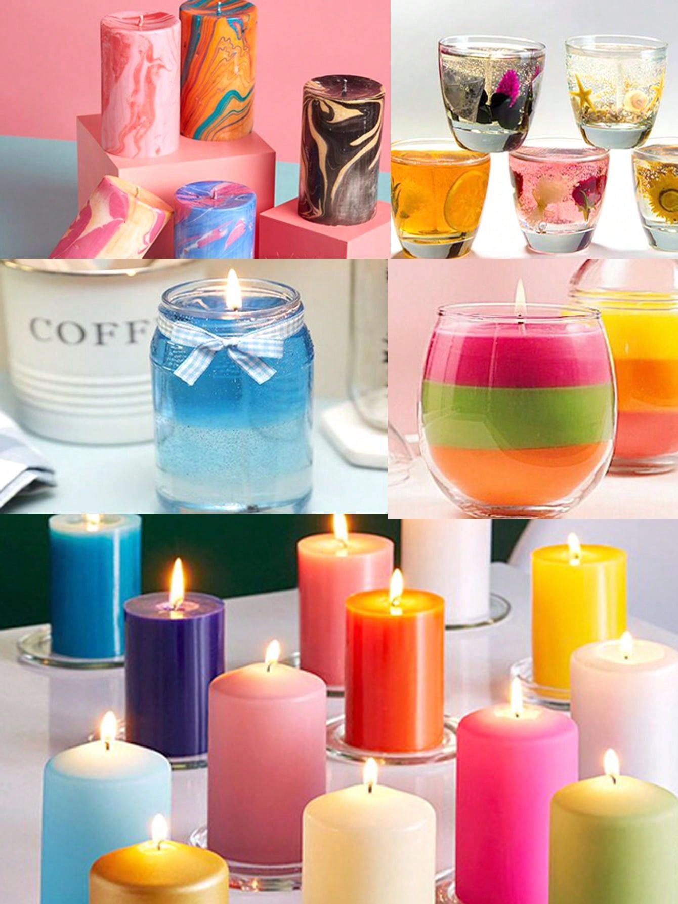 10colors 5g(Each Color) DIY Candle Wax Pigment Colorant Soy Candle Wax