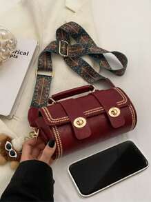 Mini Vintage Cambridge Cylinder Tote - Red - View 4