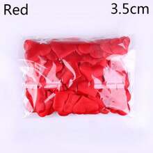 100 件加墊布料拋撒花瓣愛心餐桌婚禮派對裝飾 - 紅色 - 查看 1