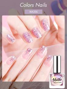 12ml,Nail Polish,Peel Off,8 Colors, Brightening,Quick Dry, Long Lasting, No Fading, Odorless,Peelable,Suitable, Brighten Skin Tone, No Need For Uv/Led - Mauve Purple - View 1