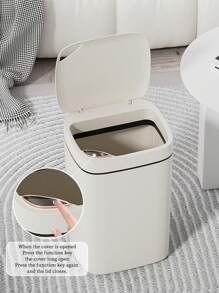 Un Nuevo Bote De Basura Inteligente, Un Recipiente De Alta Gama Para Recolección De Residuos Con Sensor - Blanco - Ver 6