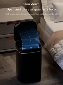 Un Nuevo Bote De Basura Inteligente, Un Recipiente De Alta Gama Para Recolección De Residuos Con Sensor - Blanco - Ver 7
