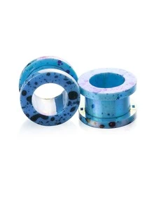 1pair Punk Style Colored Dot Acrylic Ear Gauge Plugs, Unisex For Everyday Wear, Party Or Work Days - Ear Dilation - View 52