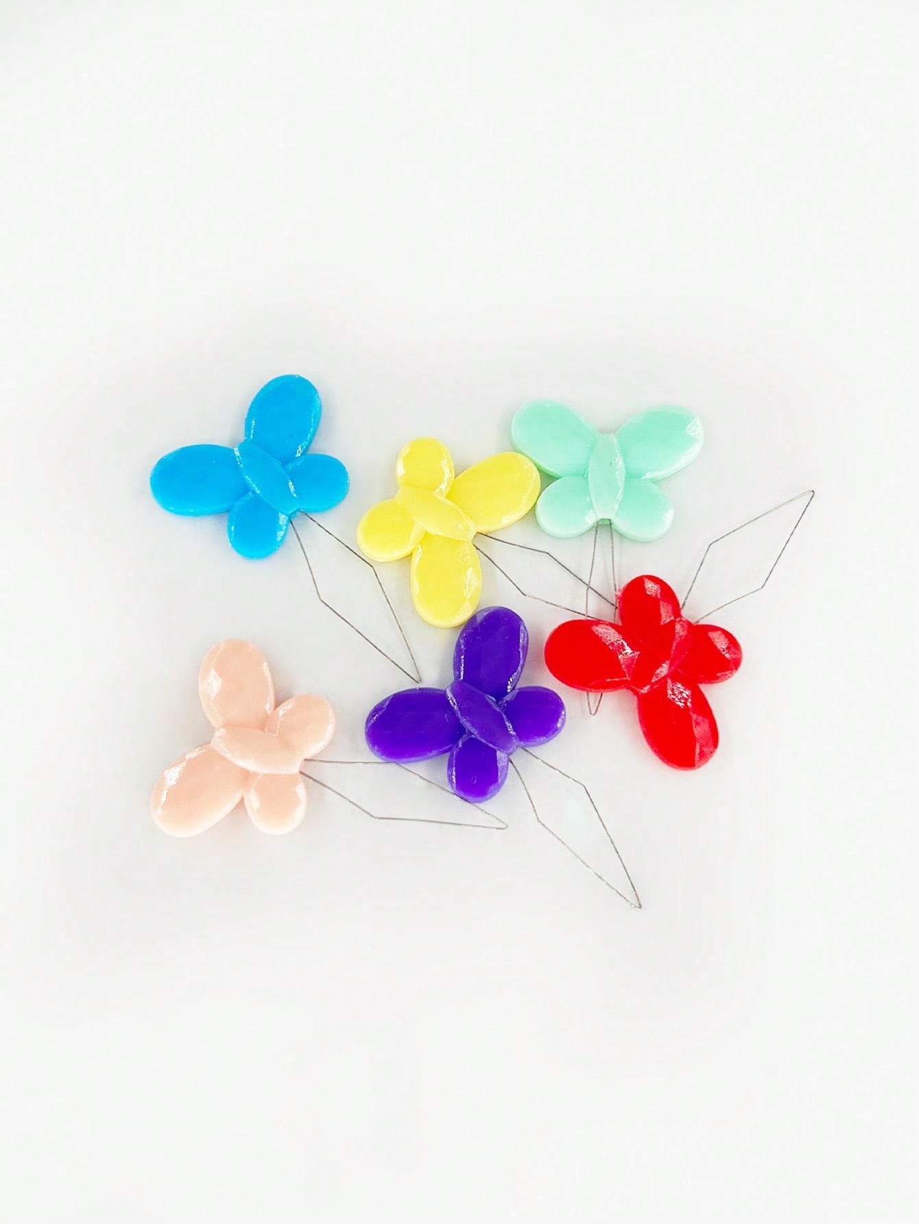(1set 10pcs)Colorful ButterflyShaped Needle Threader, Elderly Needle