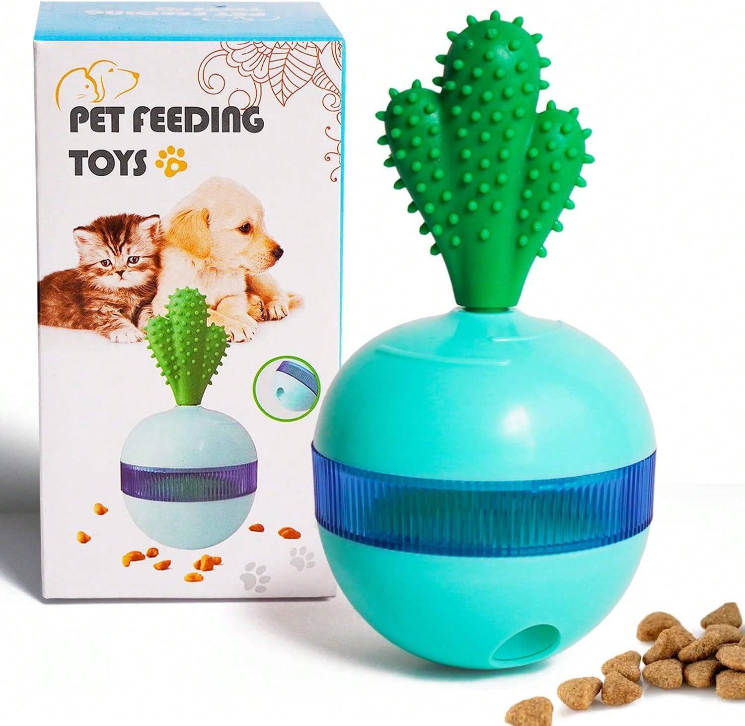 Rolling Pet Feeder Toy For Dogs And Cats Chewing Toys For Puppies, Snack Dispenser, Interactive