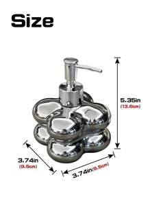 1 Peça Dispenser de Sabonete Líquido para Banheiro, Feito de Cerâmica Prateada, Adequado para Garrafa de Gel de Banho, Garrafa de Shampoo, Dispenser de Sabonete com Bomba, Decoração de Banheiro Doméstico, Decoração de Outono, De Volta às Aulas