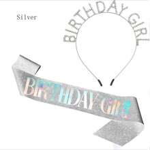 2入組女性及女孩的生日皇冠,附有女性生日帶、生日女孩頭箍、公主皇冠、鑲有鑽石的生日慶祝配件 - 彩色 - 查看 2