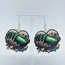 1對復古木製機車足球頭盔服裝及裝備球隊男女耳環飾品 - 彩色 - 查看 19