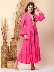 Women Kimonos - Hot Pink - View 2