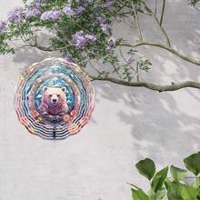 1入組北極熊風力旋轉器,3d金屬掛件動物北極熊風力旋轉器,庭院藝術北極熊園林裝飾,春季裝飾漸變色園藝旋轉器,禮品工藝品飾品動力吊掛風力捕獲器,適用於室內外窗戶裝飾 - 北極熊1 - 查看 6