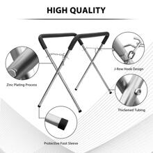 Foldaway Body Shop Trestle Table Panel Stand Adjustable Bumper Panelstand - Black and White - View 2