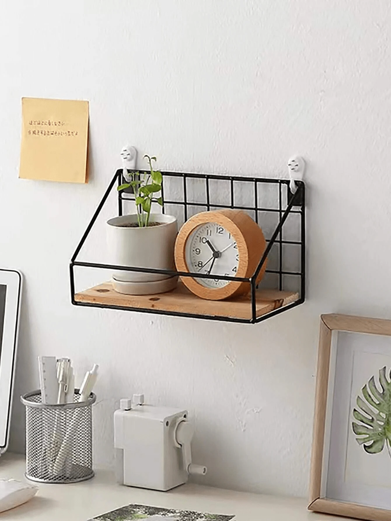 10 Piezas Gancho Para Colgar Marco De Fotos Sin Trazas Para Pared, Clavos Invisibles Para Fotos De Boda Y Pinturas - Blanco y Negro - Ver 1