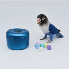 鸚鵡拼圖玩具,玩偶積木練習互動玩具,鸚鵡、金剛鸚鵡、南美紅腹鸚鵡、虎皮鸚鵡、愛情鳥等小型鳥類的智力訓練玩具 - 藍色 - 查看 7