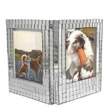 磁性相框（1 个 3 英寸），迪斯科镜面玻璃手工贴制，DIY 磁性百变组合创意装饰 - 銀色 - 查看 7