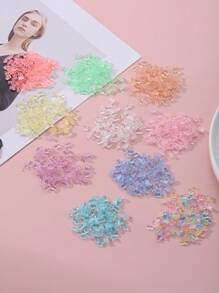 50入組時尚美甲可愛小熊樹脂吊件4x7mm多色熊形美甲diy 3d貼花石頭,適用於指甲裝飾 - 杏色 - 查看 2