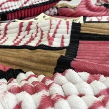 1 Miếng Tối giản Sọc Lưới Vá lại In Chăn , Ấm áp & Mềm mại Cho giường Hoặc Sofa Như A Ném cái mền Hoặc Khăn choàng Thích hợp Đối với Phòng khách & Phòng ngủ Nhà  Trang trí - Màu Hồng  Dưa hấu - Xem 3