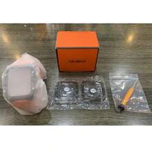 Modified Style Orange Transparent Case And Strap Compatible With Apple Watch Series 7, 8, 9 - Burnt Orange - View 12