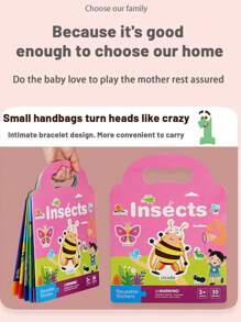 Children's Portable Bubble Sticker Book With Cartoon Sticker Pictures For Cognitive Learning Of Insects, Transportation, Ocean, Space And Animals, Also Includes Educational Puzzle Toys - Transportation Series - View 4